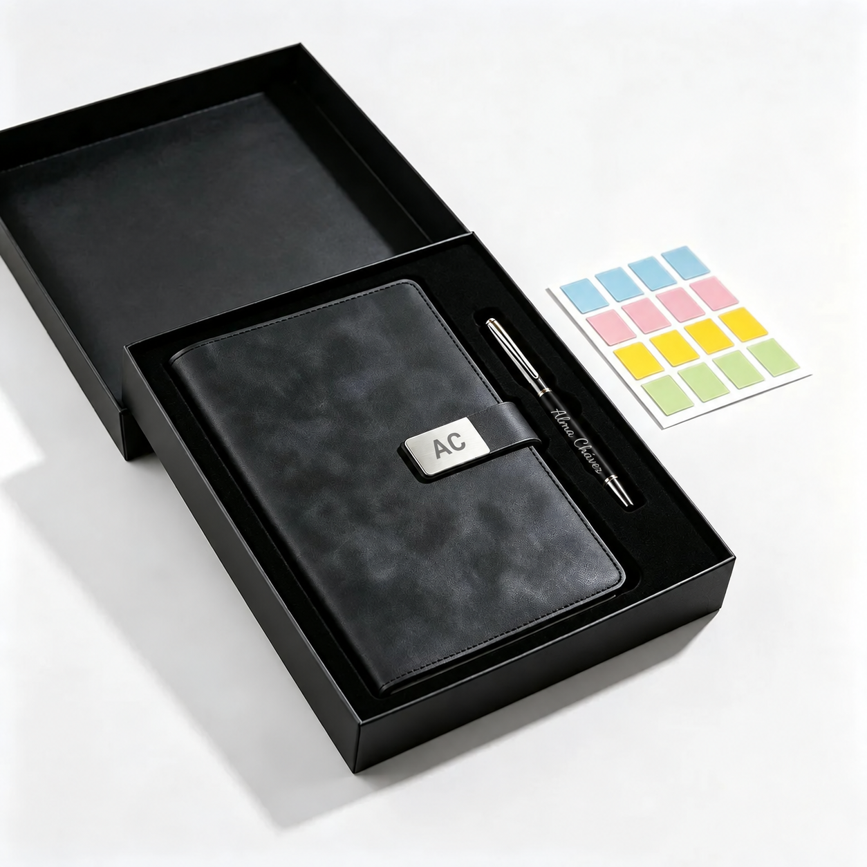 Set de regalo corporativo con agenda personalizada